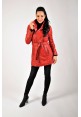 Dámsky kožený kabát SARA red